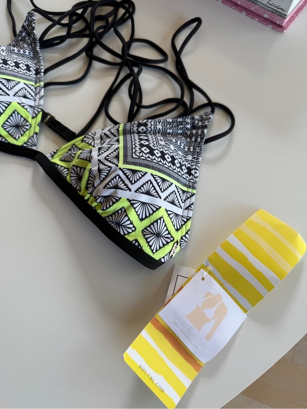 Vintage Strappy Neon Rip Curl Bikini Top — Rare - Thumbnail 2