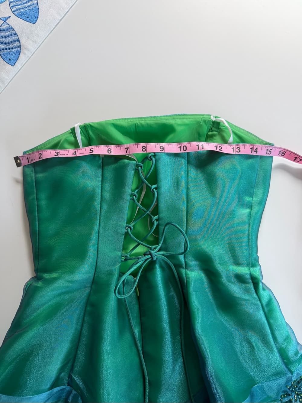 Gorgeous Iridescent Cocktail Dress with Organza Ruching - Thumbnail 5