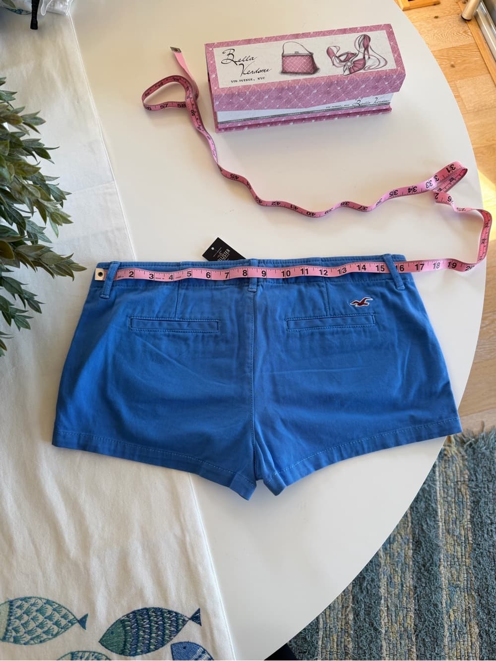 Vintage True Blue Cotton Shorts - Thumbnail 2