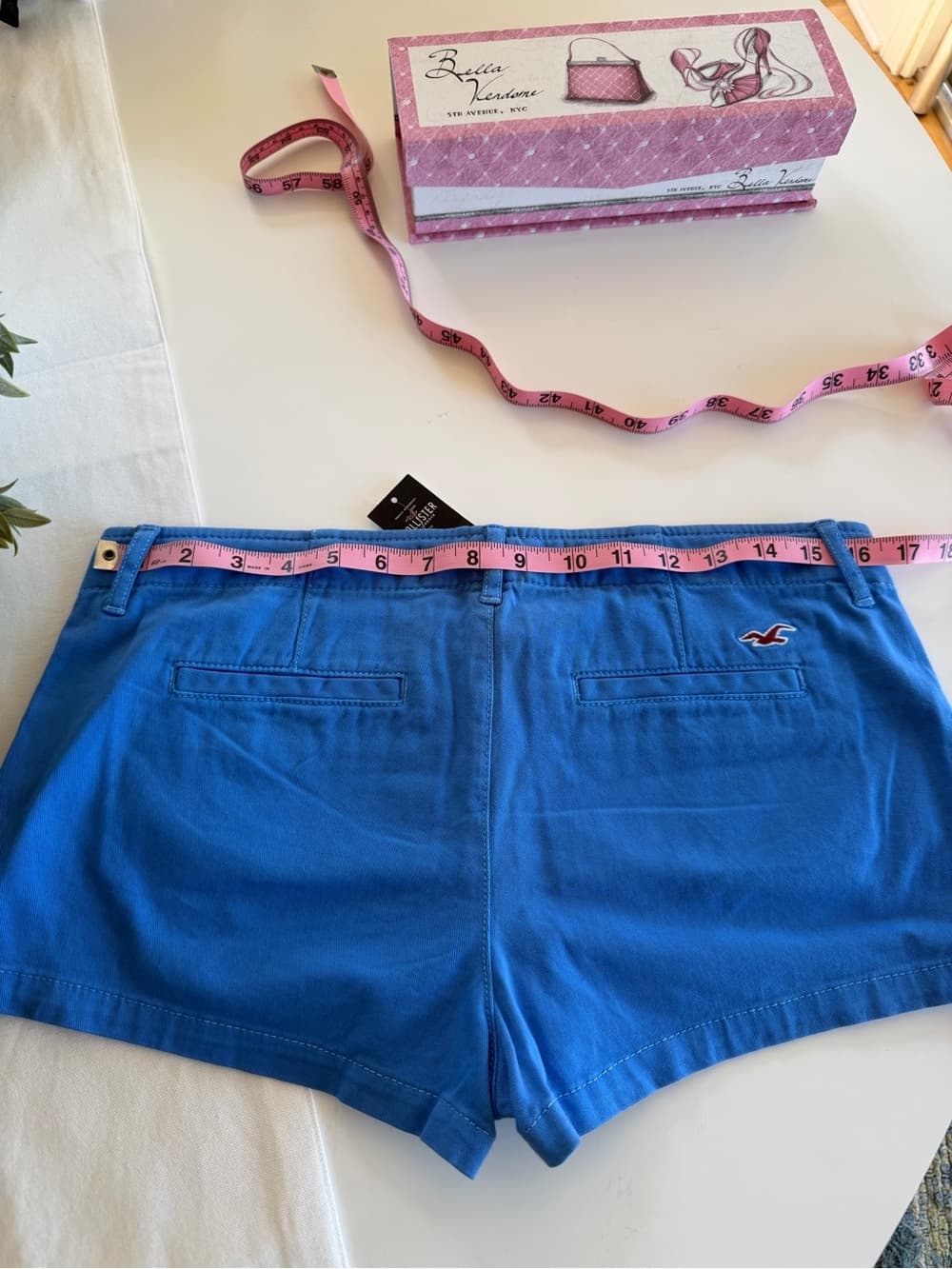 Vintage True Blue Cotton Shorts - Thumbnail 3