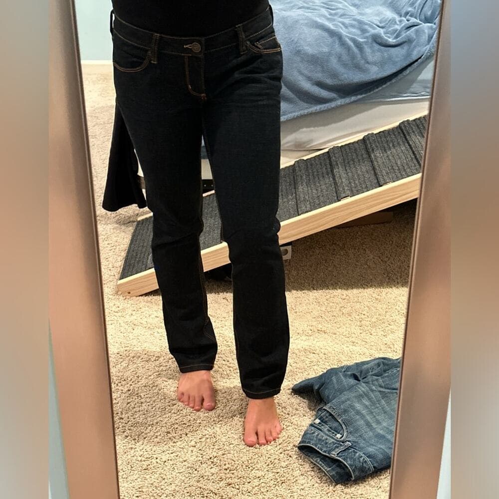 Vintage Bullhead Black Straight Leg Jeans 7 Short - Thumbnail 2
