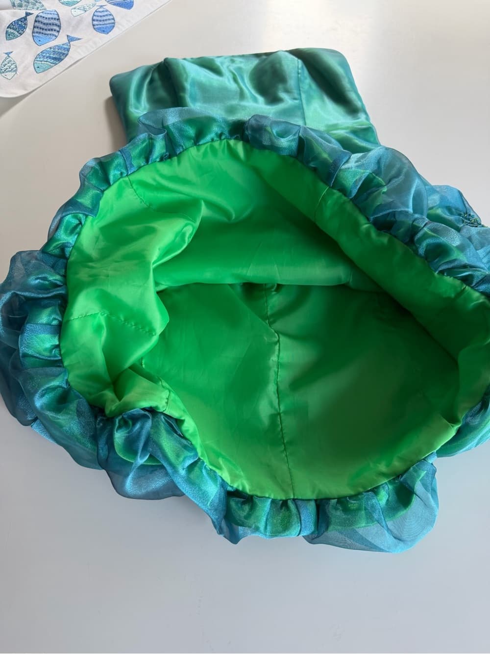 Gorgeous Iridescent Cocktail Dress with Organza Ruching - Thumbnail 2