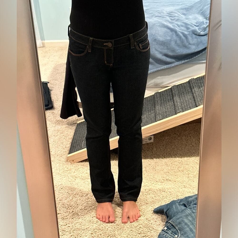 Vintage Bullhead Black Straight Leg Jeans 7 Short - Thumbnail 8