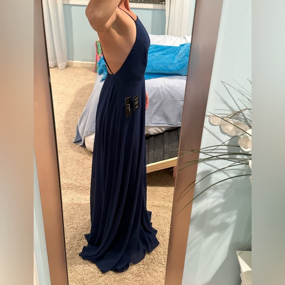 NWT Royal Blue Floor Length Dress - Thumbnail 2