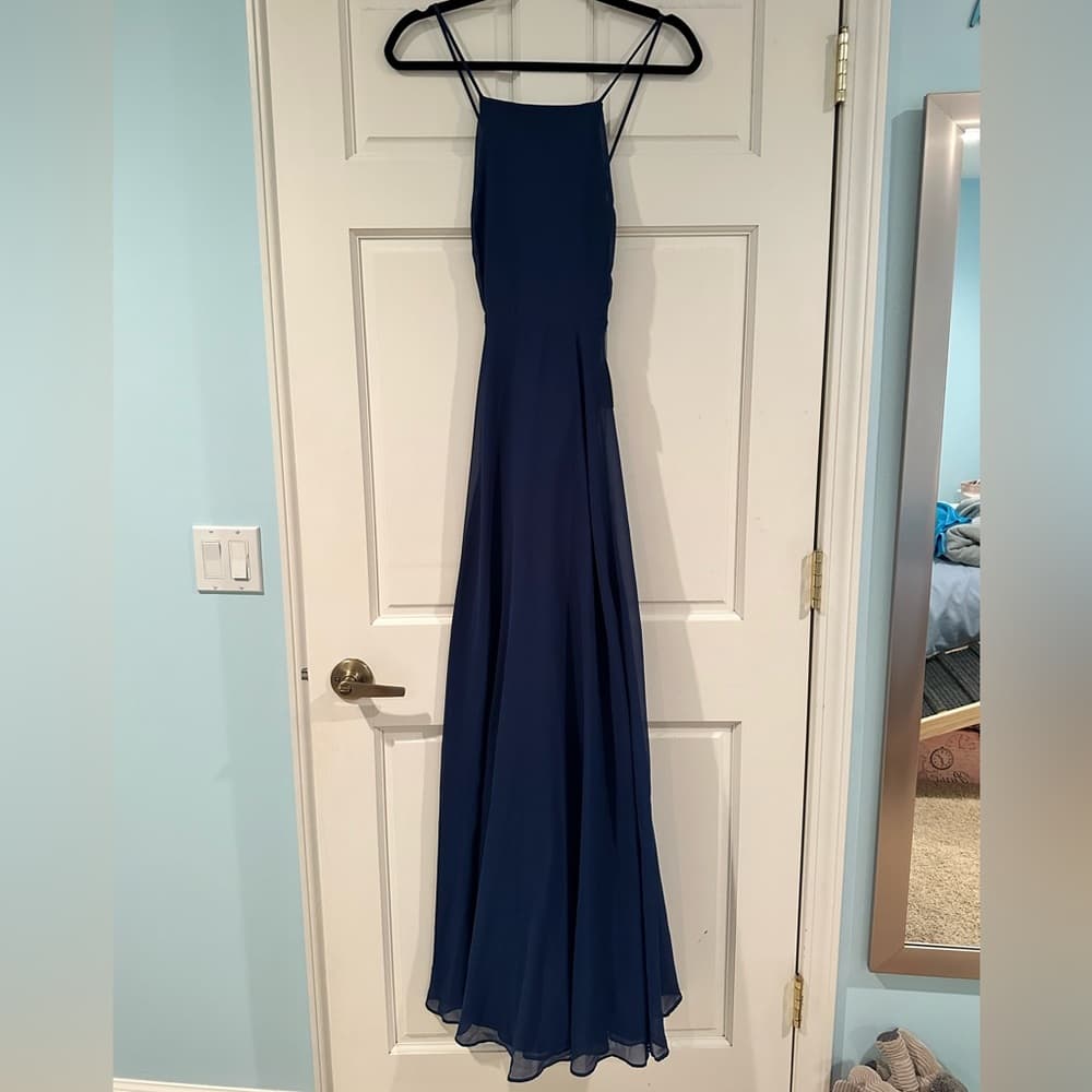 NWT Royal Blue Floor Length Dress - Thumbnail 4