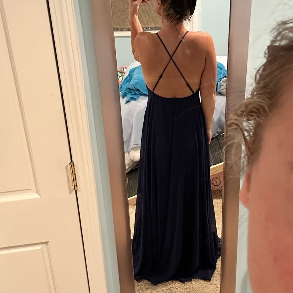 NWT Royal Blue Floor Length Dress - Thumbnail 3
