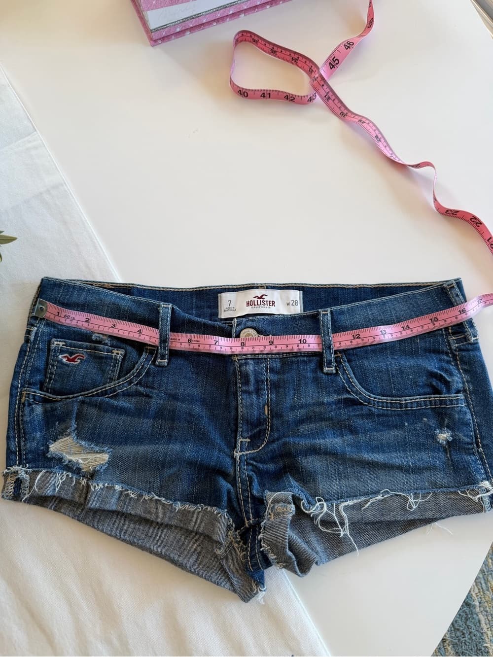 Vintage Hollister Low Rise Dark Blue Denim Jean Shorts