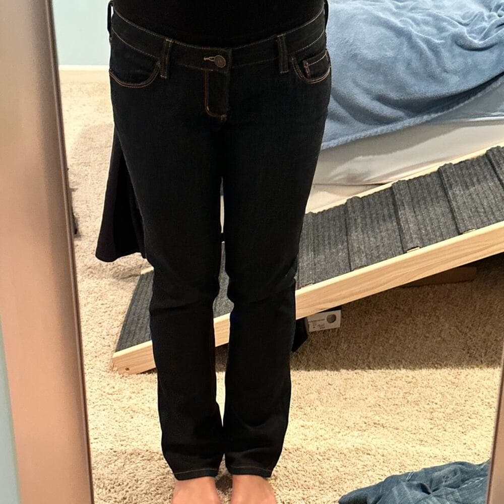 Vintage Bullhead Black Straight Leg Jeans 7 Short