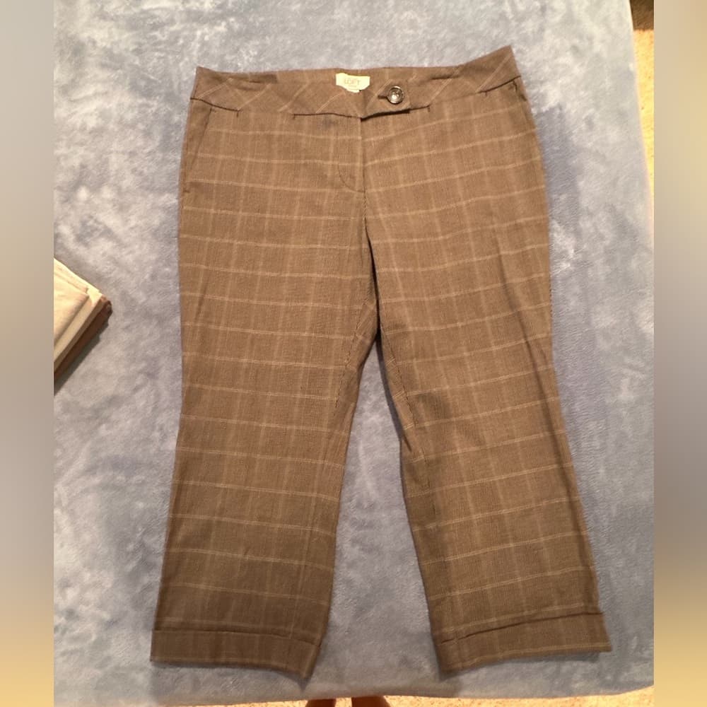 NWOT Ann Taylor LOFT Plaid Dress Pants - Thumbnail 2