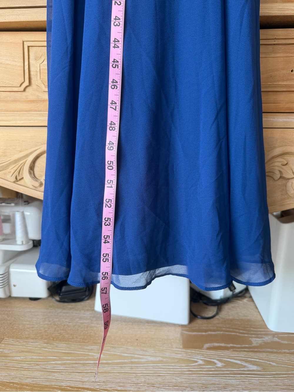 NWT Royal Blue Floor Length Dress - Thumbnail 6