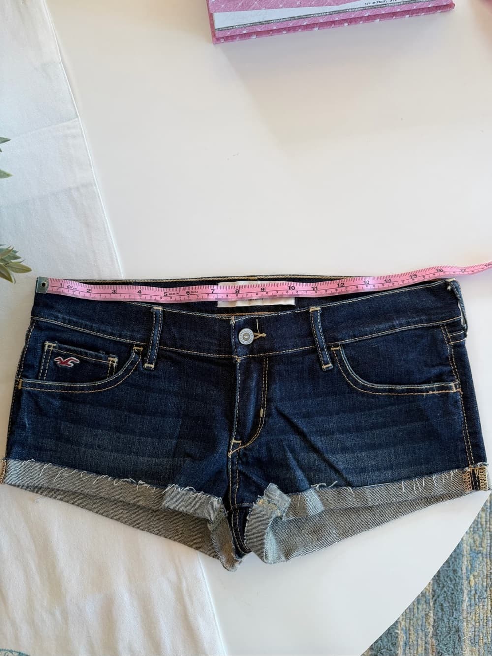 Vintage Hollister Low Rise Dark Blue Denim Jean Shorts