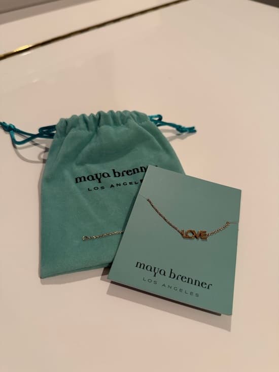 Maya Brenner Rose Gold LOVE Chain Bracelet - Turquoise Bag - Thumbnail 3