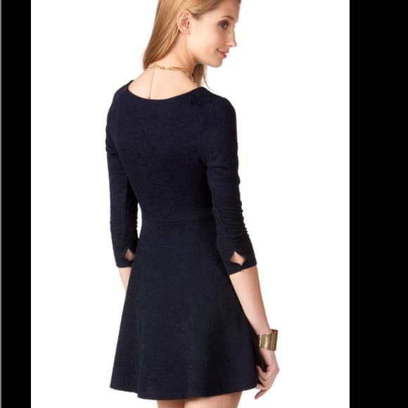 NWT Francesca's Solid Navy Cocktail Dress - Thumbnail 3