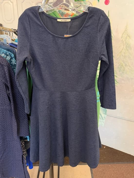 NWT Francesca's Solid Navy Cocktail Dress - Thumbnail 6