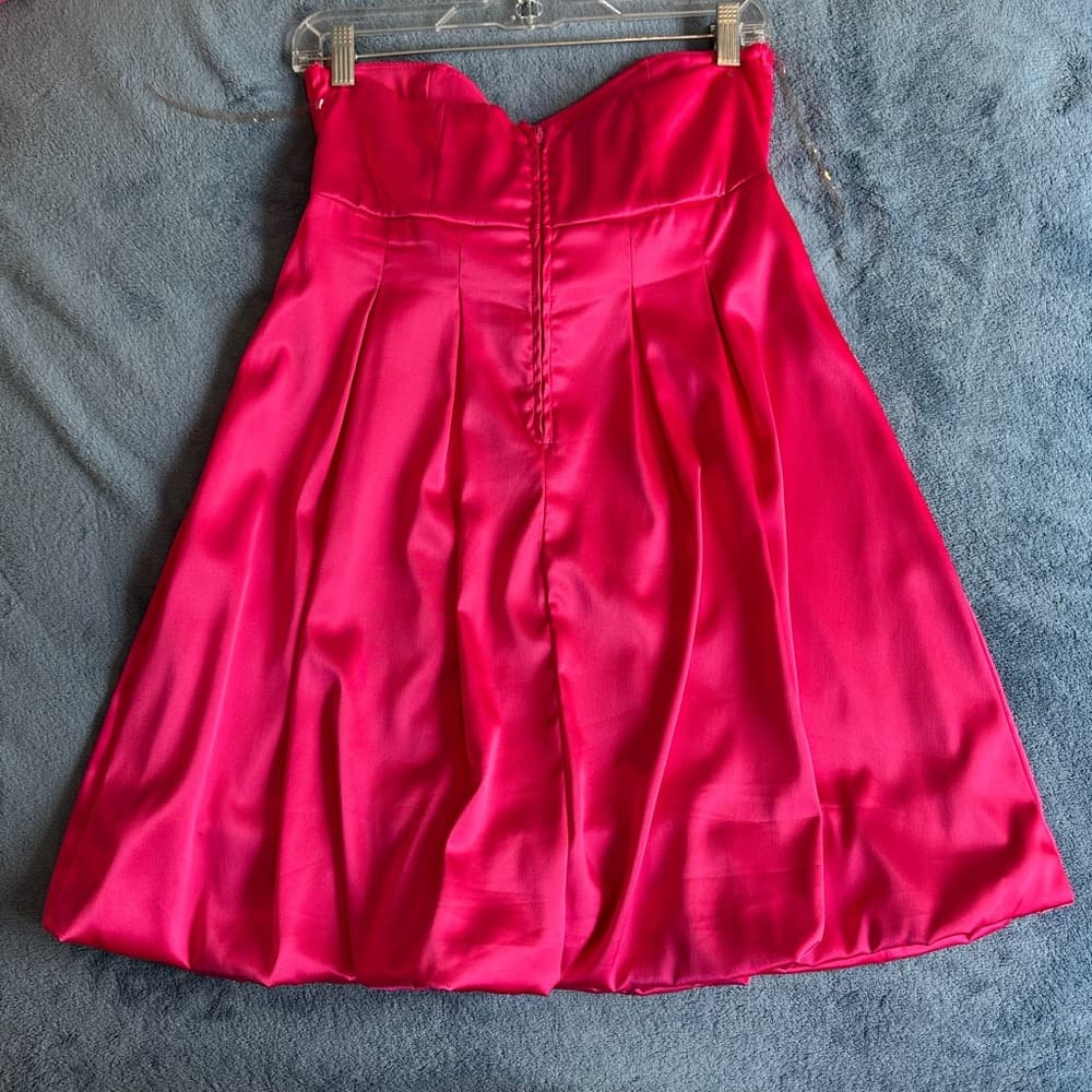 Vintage Barbie Pink Silk Bubble Dress with Rose Accents - Thumbnail 2