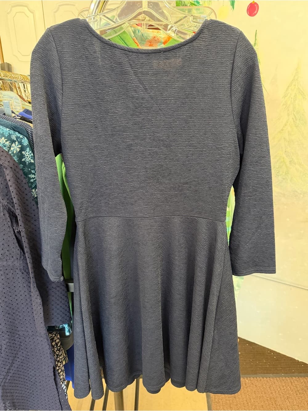 NWT Francesca's Solid Navy Cocktail Dress - Thumbnail 2