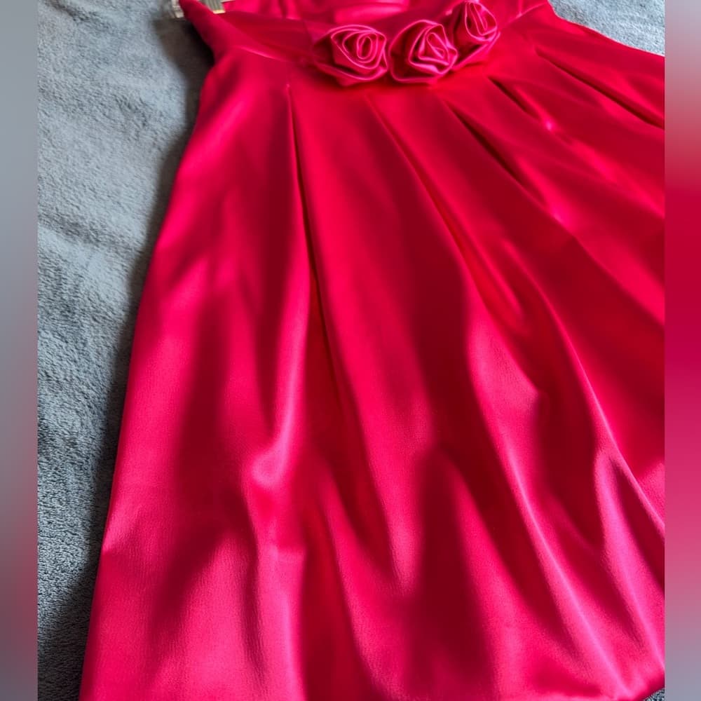 Vintage Barbie Pink Silk Bubble Dress with Rose Accents - Thumbnail 4