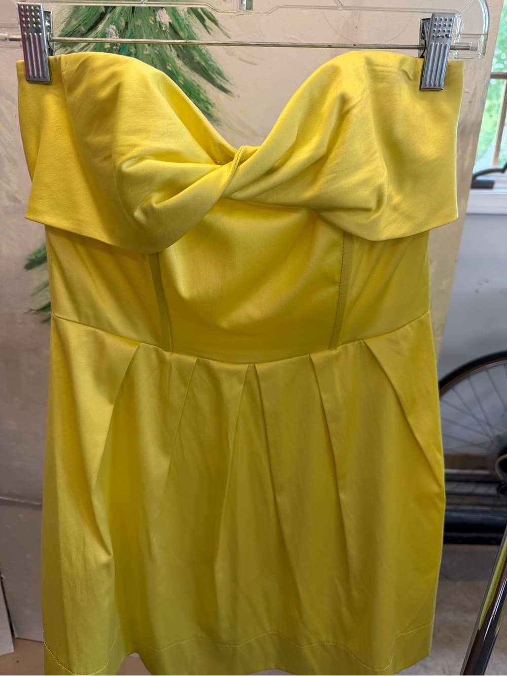 Silky Strapless Twist Cocktail Dress - Thumbnail 3