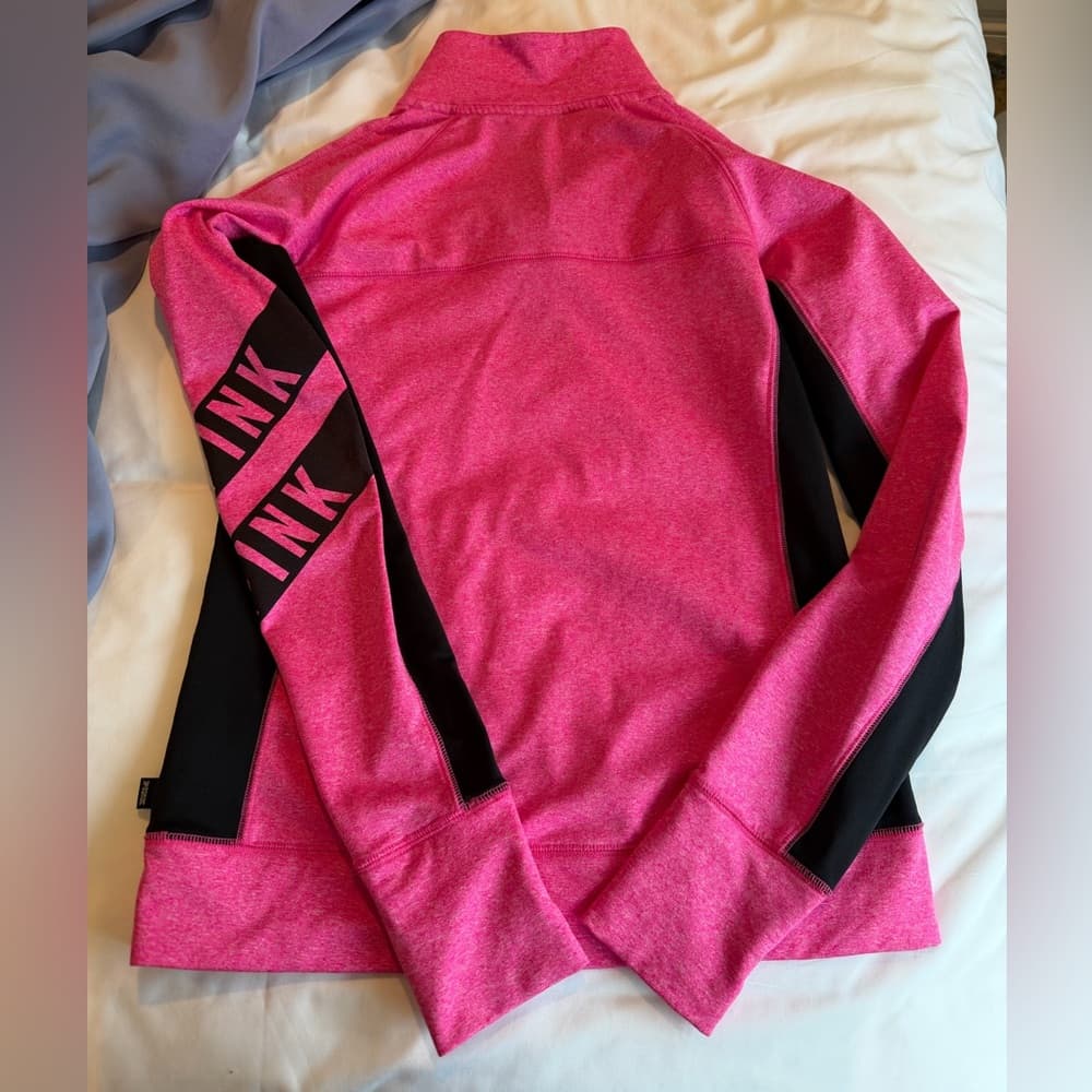 Vintage Victoria’s Secret PINK Quarter-Zip Pullover size Medium - Thumbnail 3