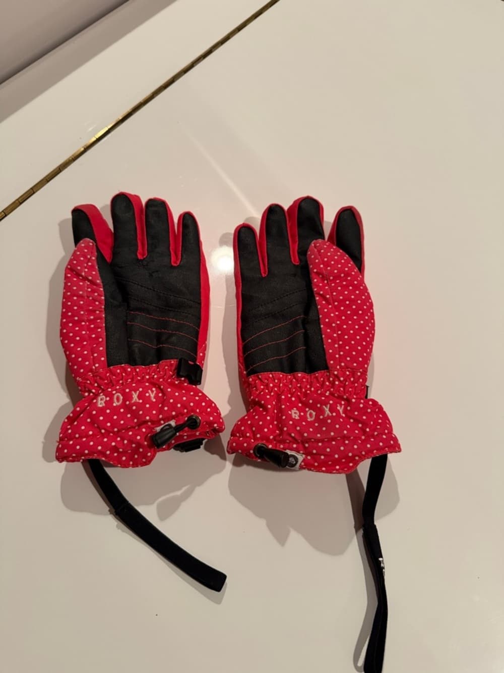 Vintage Barbie Pink Roxy Polka Dot Gloves - Thumbnail 2