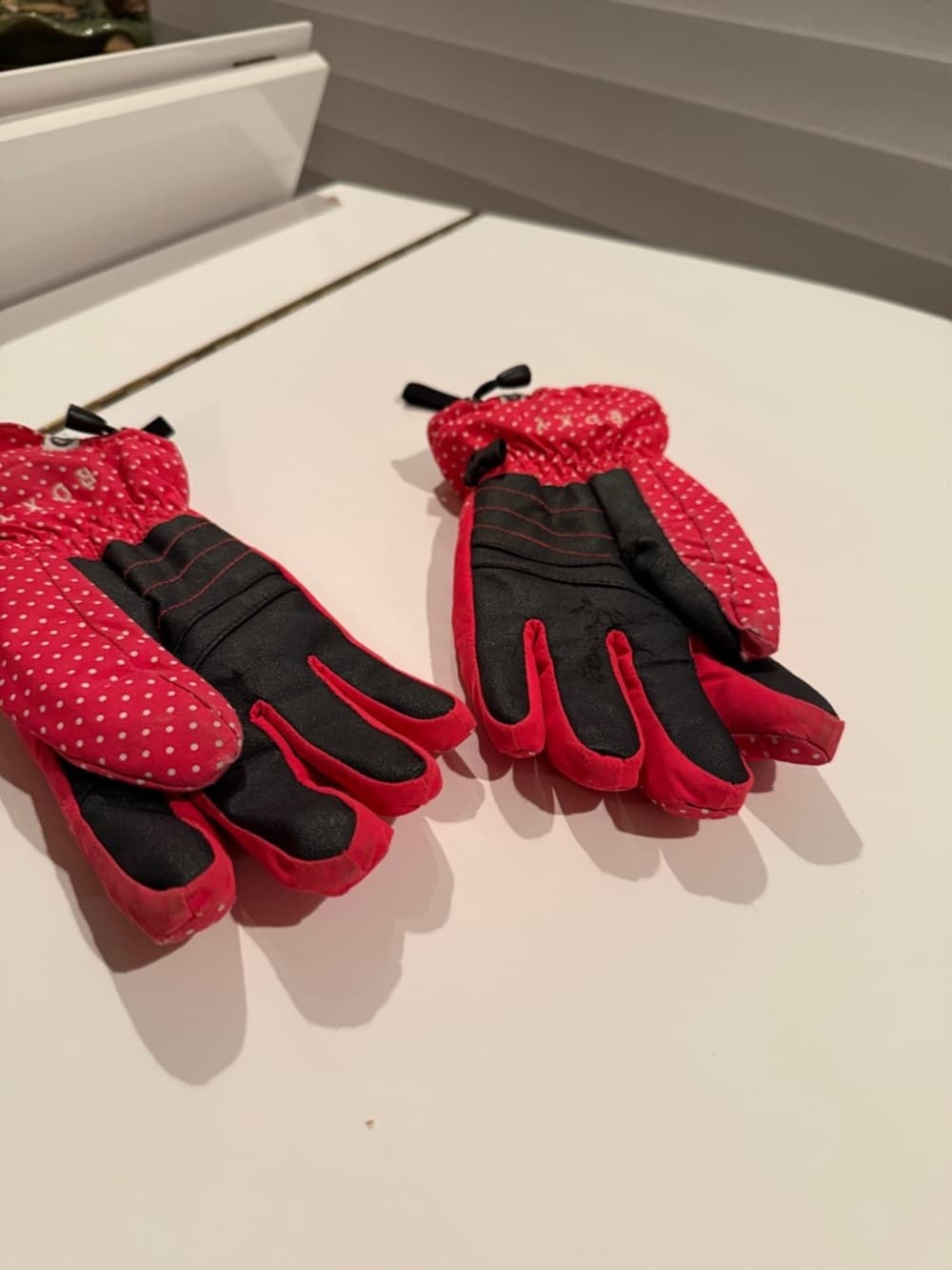 Vintage Barbie Pink Roxy Polka Dot Gloves - Thumbnail 3