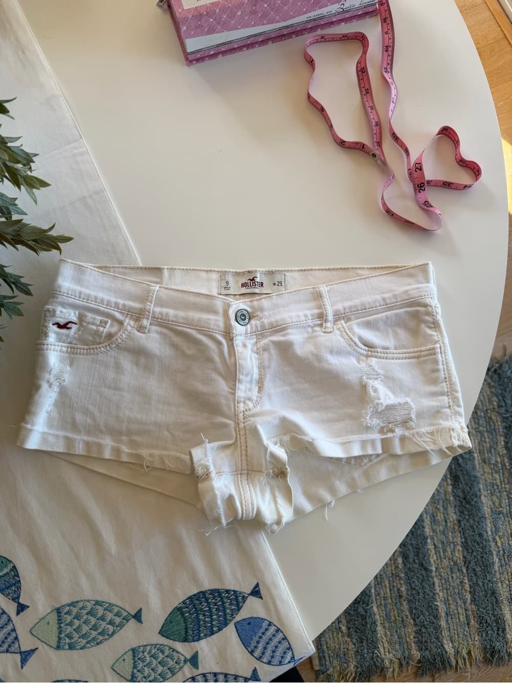 Vintage Hollister Distressed Low-Rise Denim Shorts - Thumbnail 5