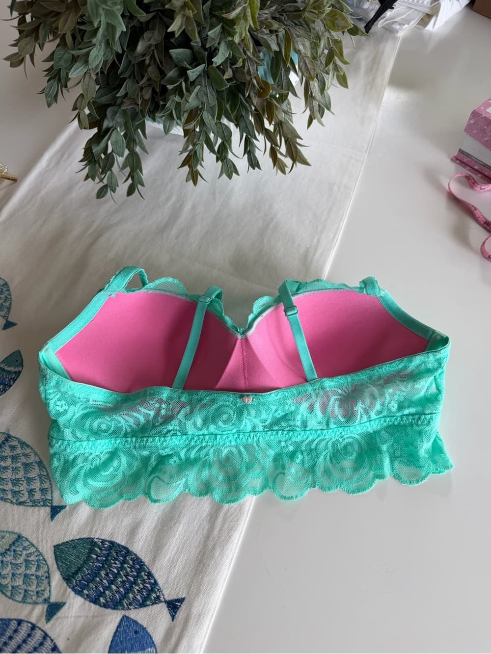 Vintage Lace Longline Bra Top - Thumbnail 2