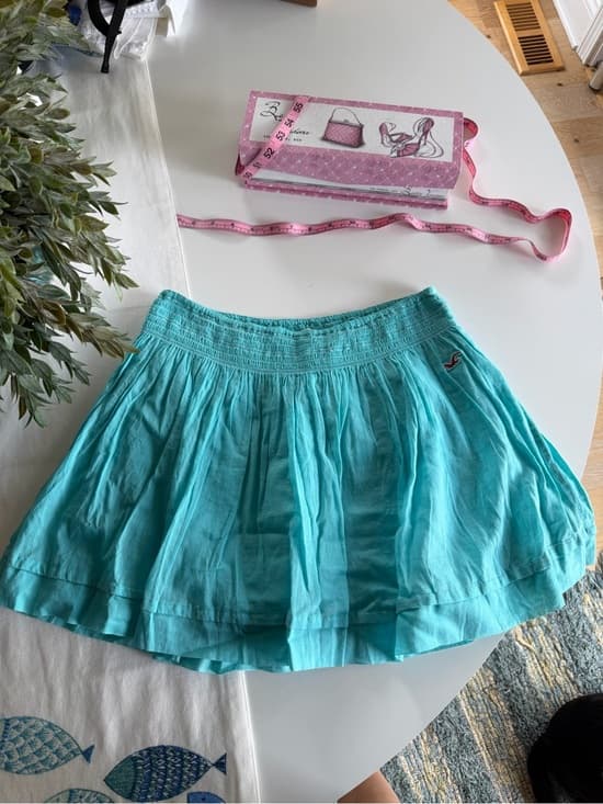Vintage Turquoise Skater Skirt - Thumbnail 6