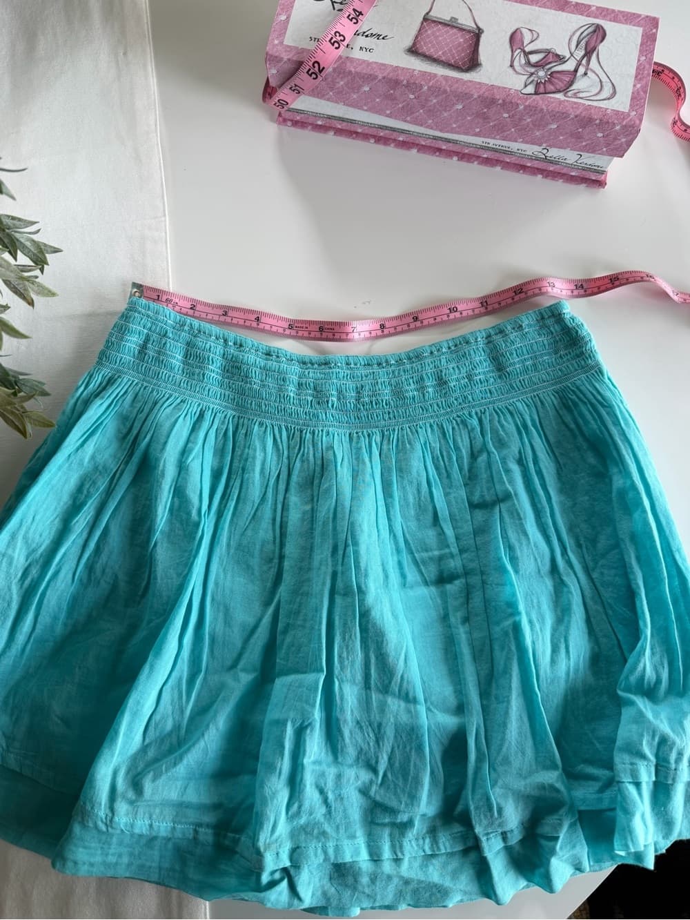 Vintage Turquoise Skater Skirt - Thumbnail 4