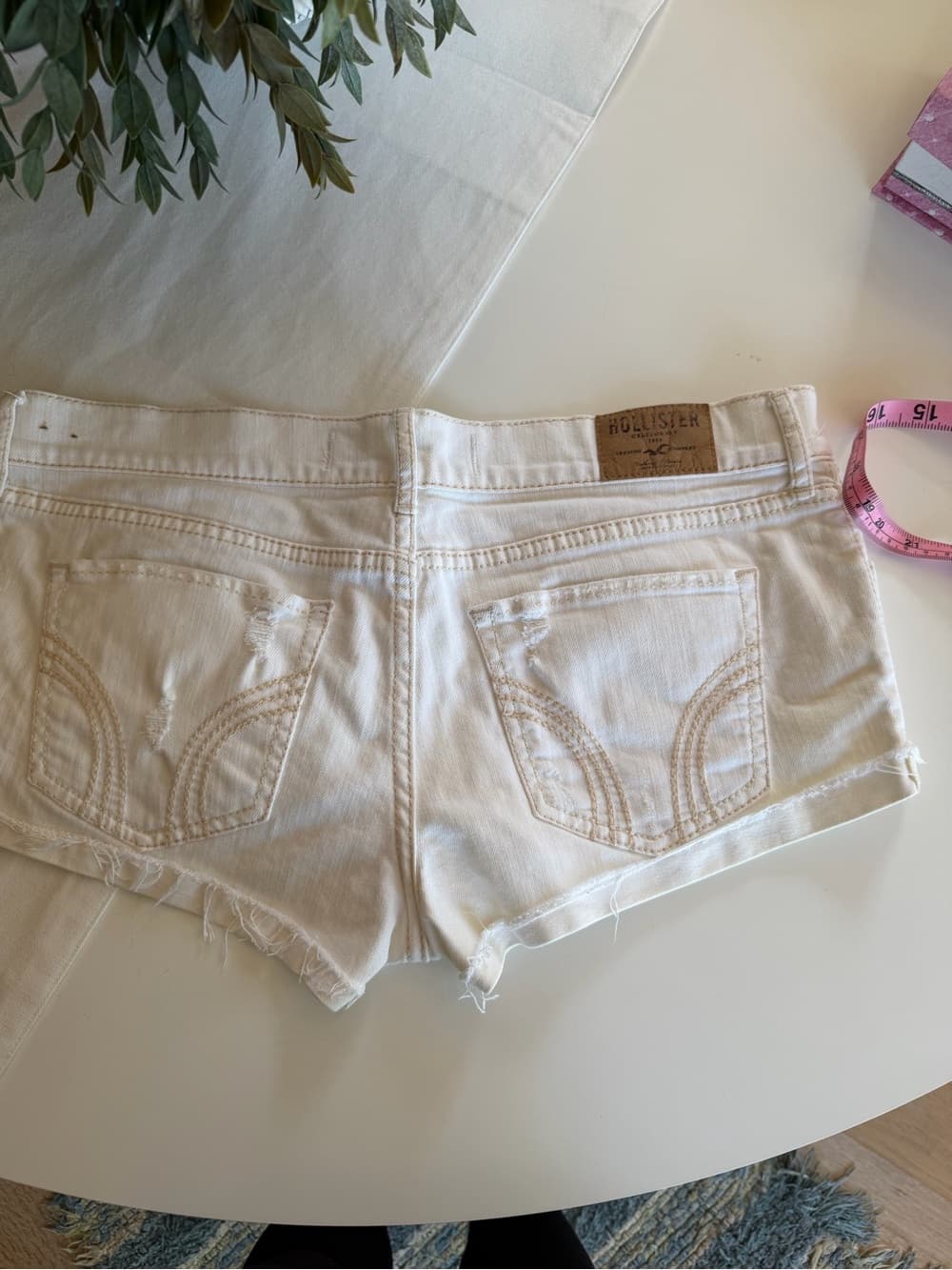 Vintage Hollister Distressed Low-Rise Denim Shorts - Thumbnail 4