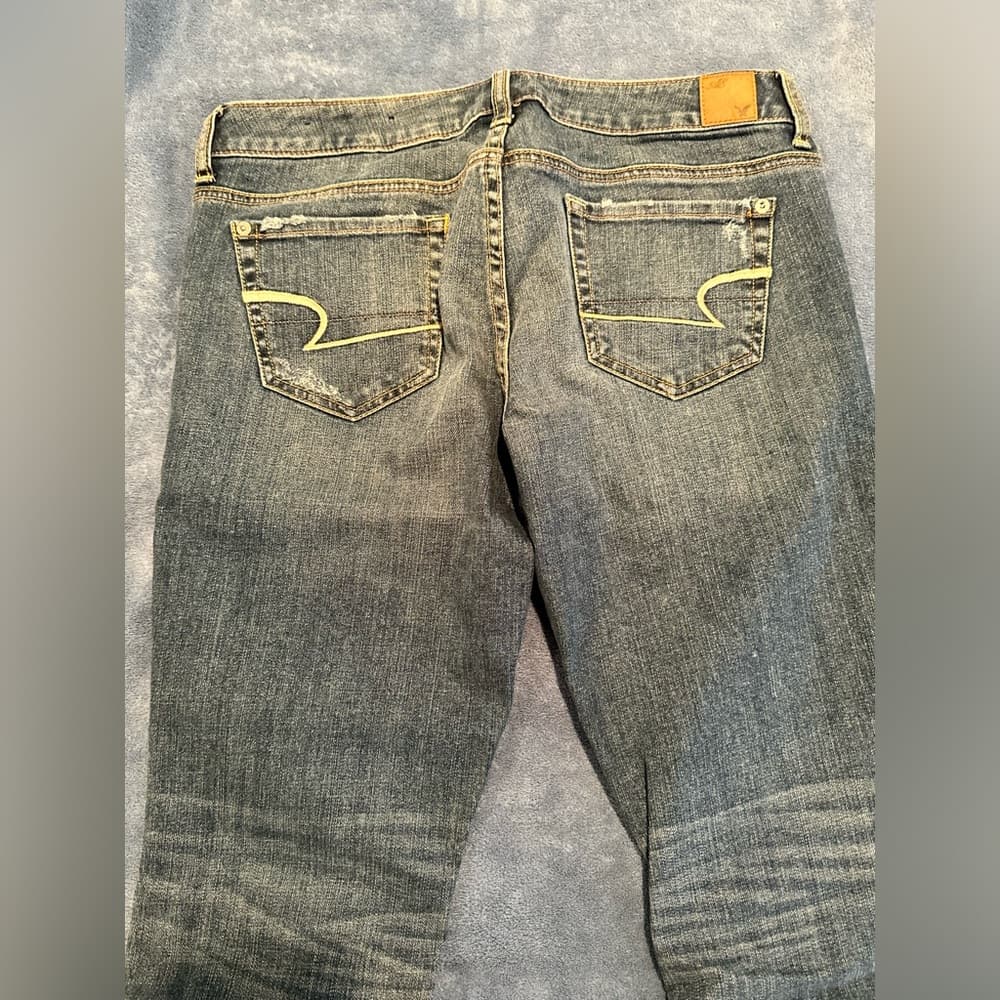 Vintage American Eagle Cropped Denim Jeans - Thumbnail 5