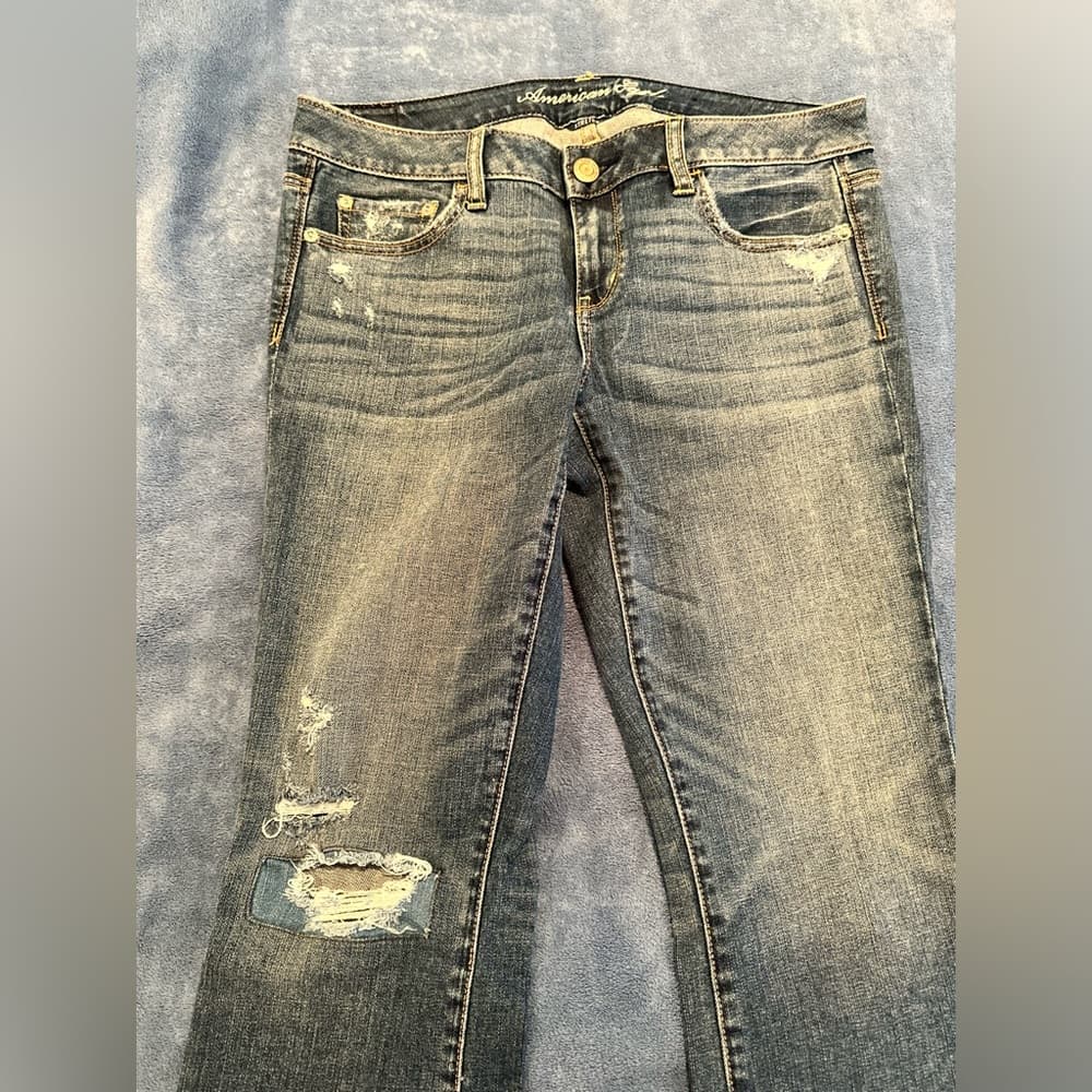 Vintage American Eagle Cropped Denim Jeans - Thumbnail 3