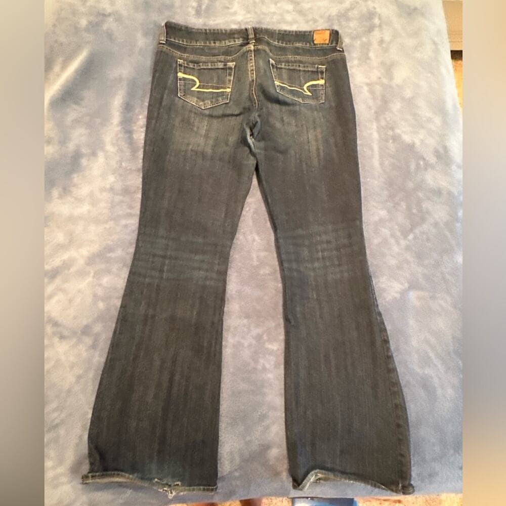 Vintage American Eagle Dark Wash Bootcut Jeans 10 - Thumbnail 4