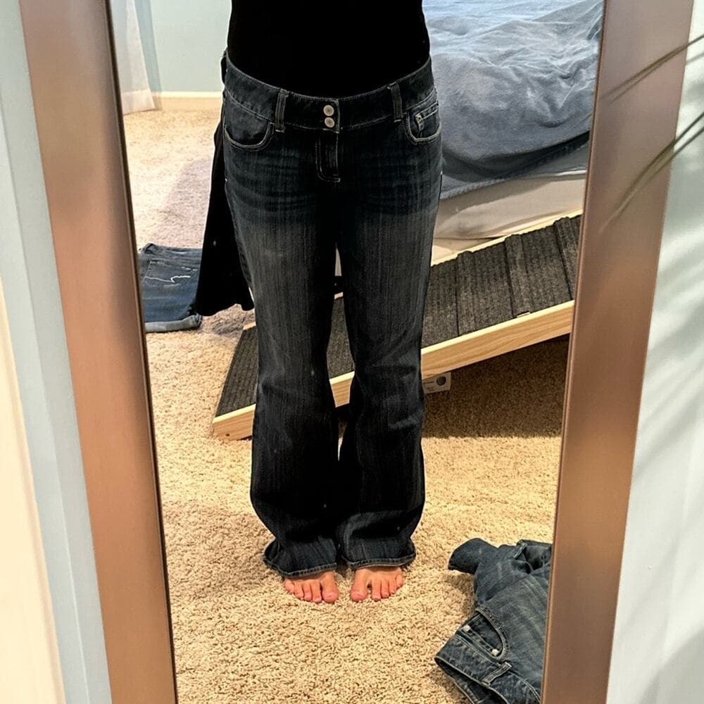 Vintage American Eagle Dark Wash Bootcut Jeans 10 - Thumbnail 8