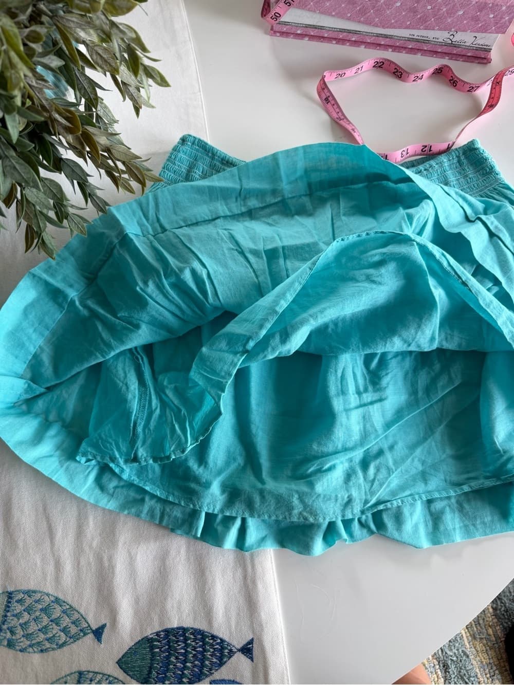 Vintage Turquoise Skater Skirt - Thumbnail 3