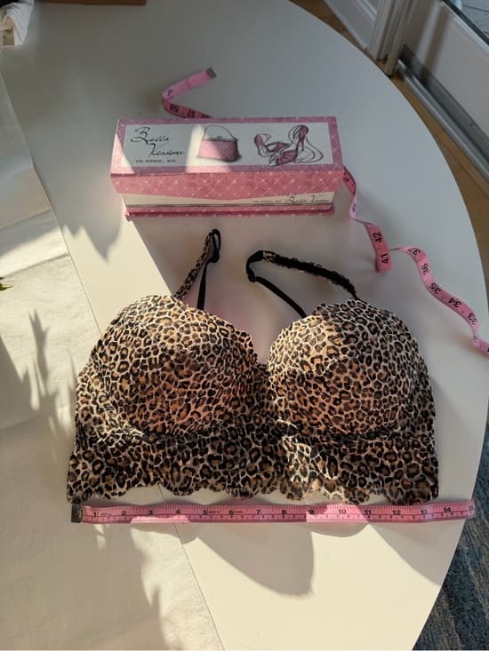 Vintage Cheetah Print Lace Longline Bra Top - Thumbnail 5