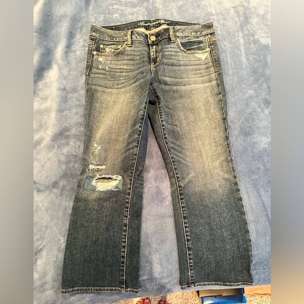Vintage American Eagle Cropped Denim Jeans - Thumbnail 2