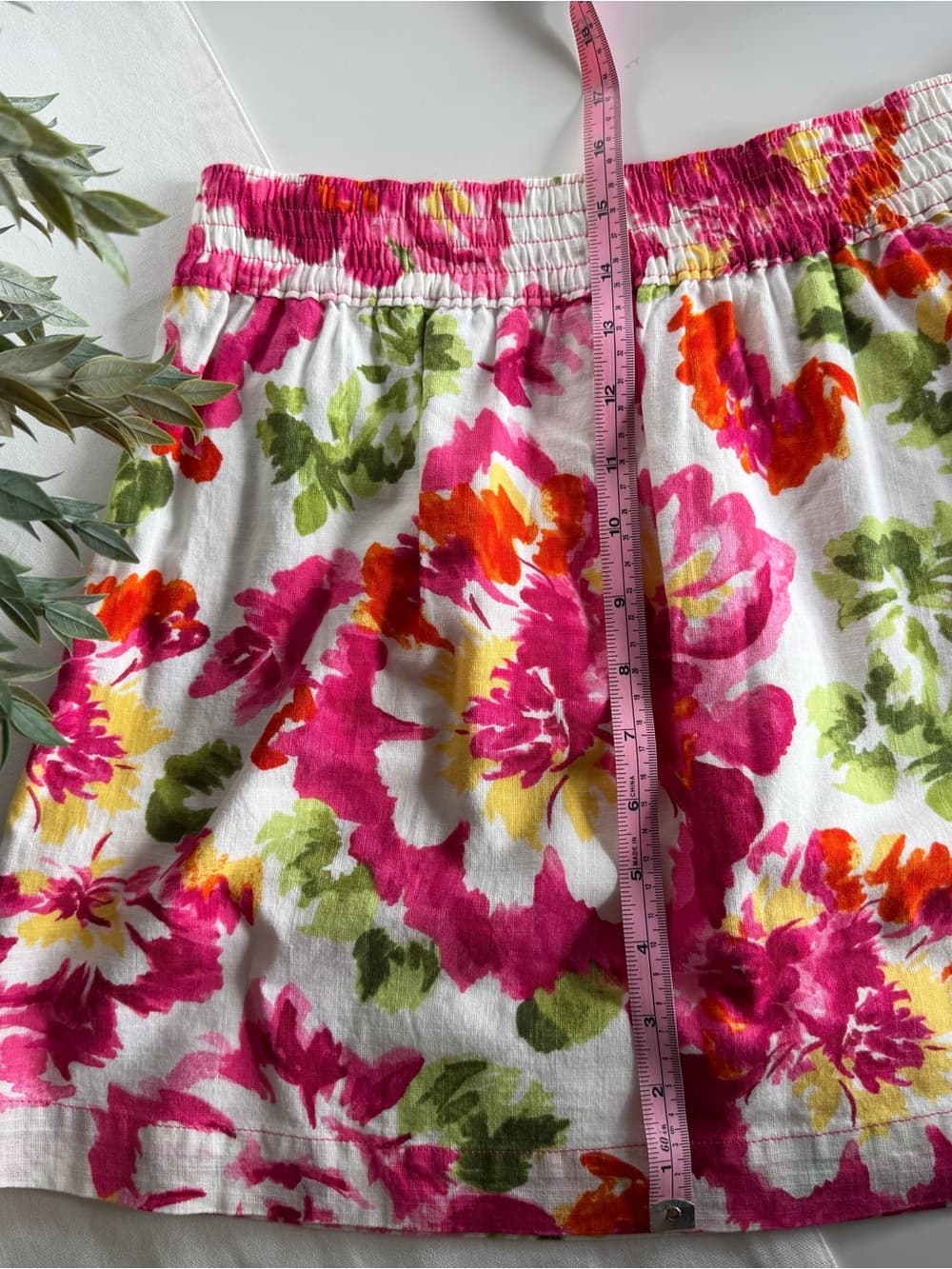 Vintage Floral Bloom Elastic Waist Skirt - Thumbnail 2