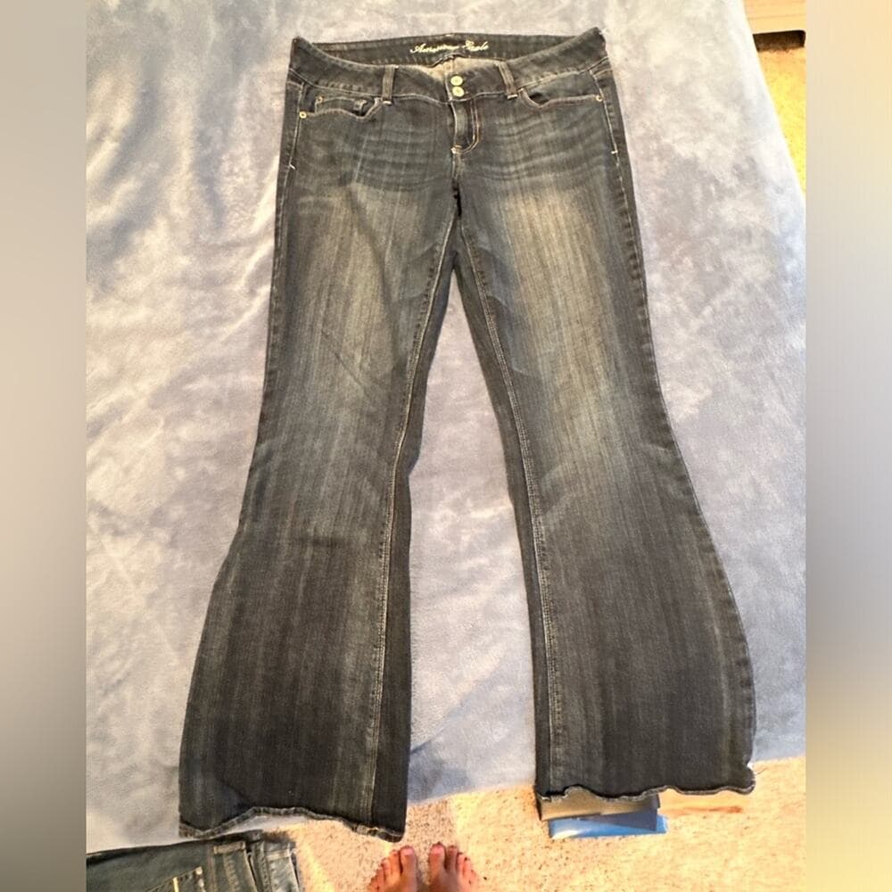 Vintage American Eagle Dark Wash Bootcut Jeans 10 - Thumbnail 2