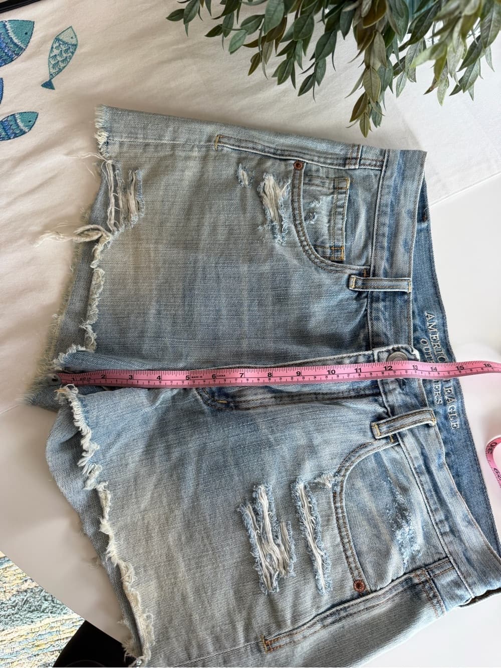 Vintage Distressed Denim Cutoff Shorts - Thumbnail 3