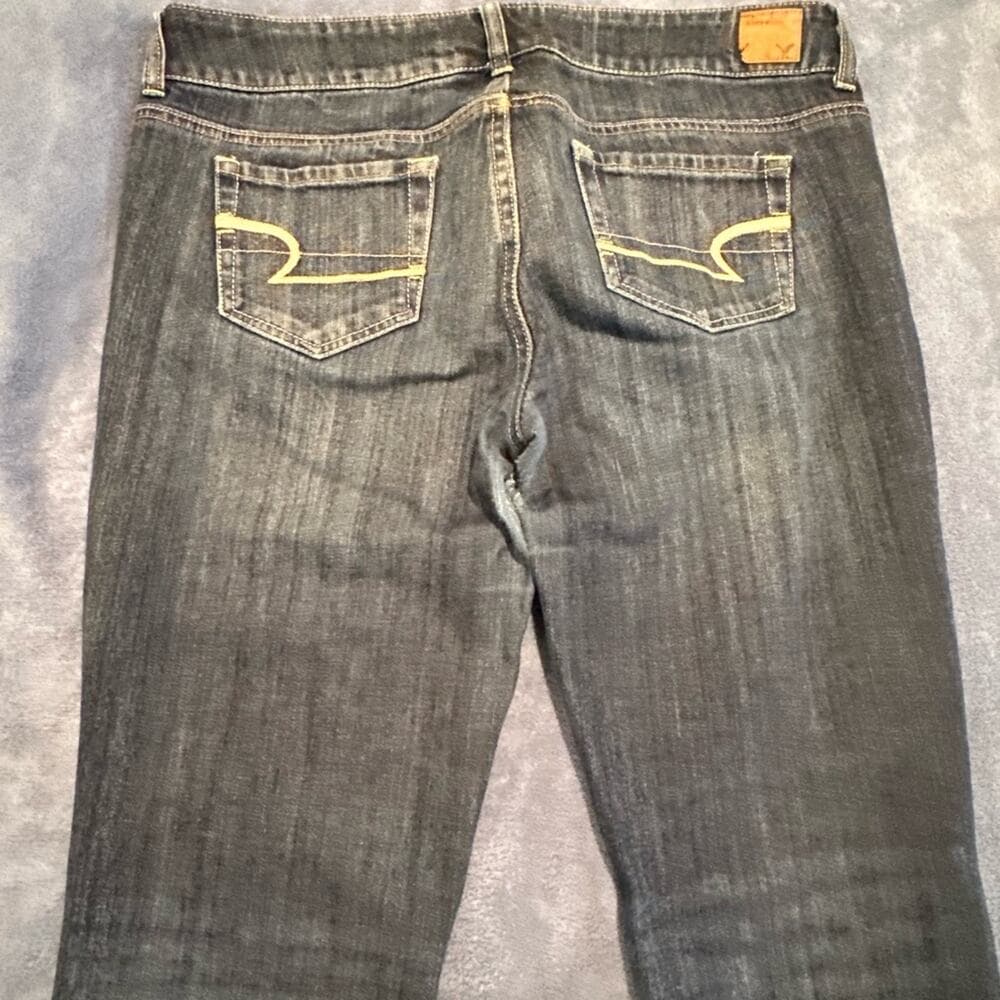 Vintage American Eagle Dark Wash Bootcut Jeans 10 - Thumbnail 5