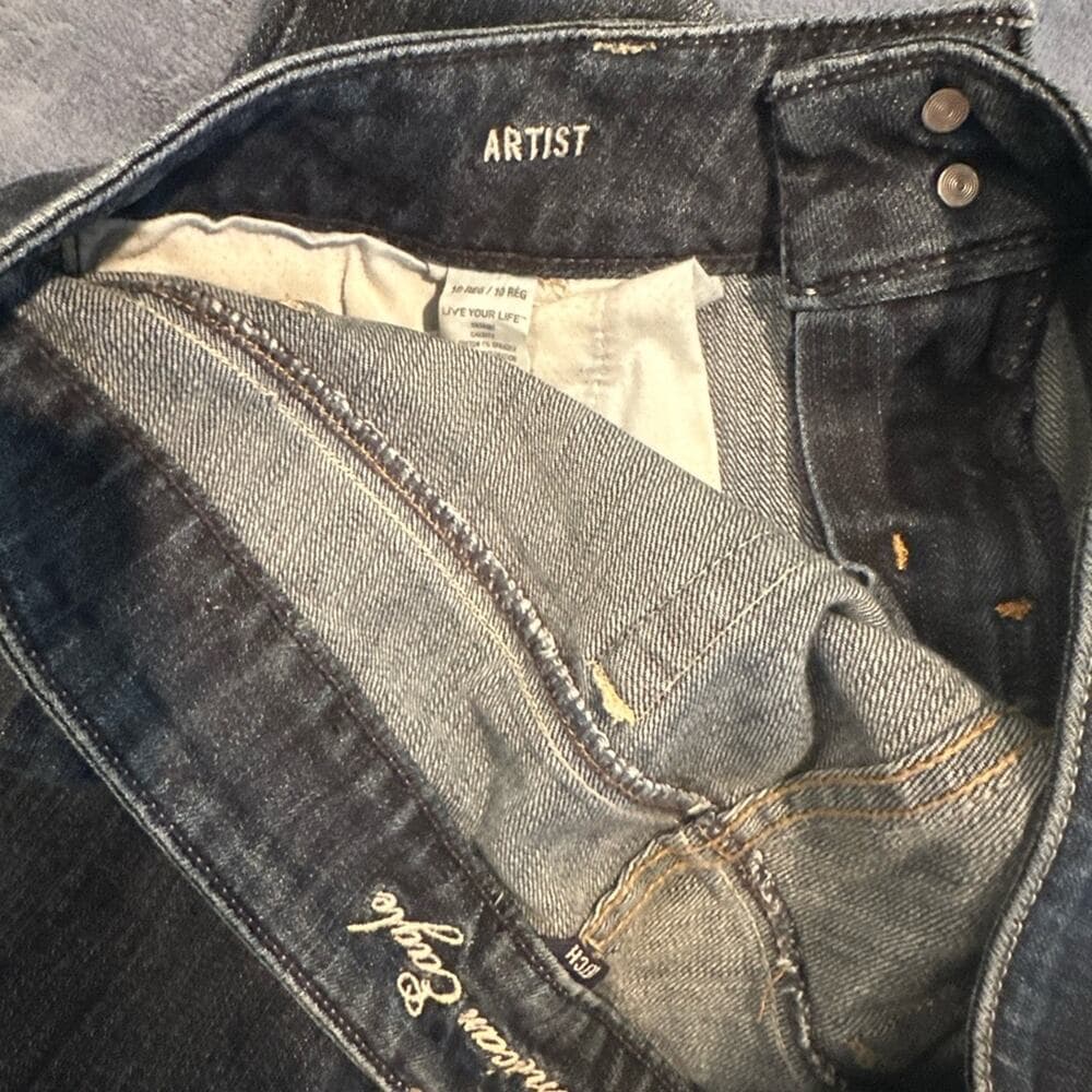 Vintage American Eagle Dark Wash Bootcut Jeans 10 - Thumbnail 7