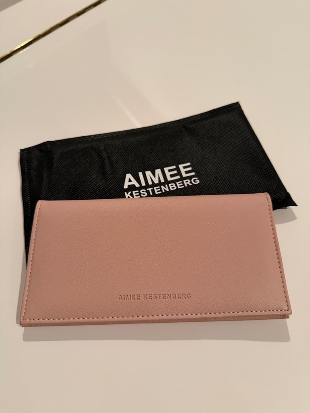 NWT Aimee Kestenberg Dusty Rose Long Wallet Leather Alternative - Thumbnail 3