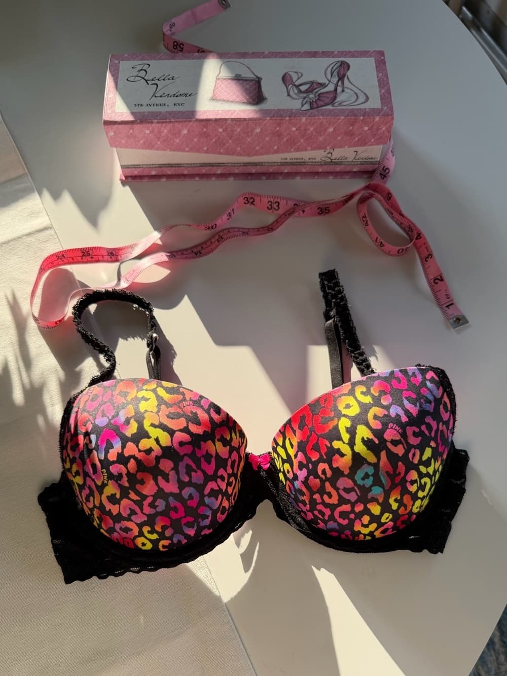 Victoria's Secret Neon Leopard Push-Up Bra - Thumbnail 3