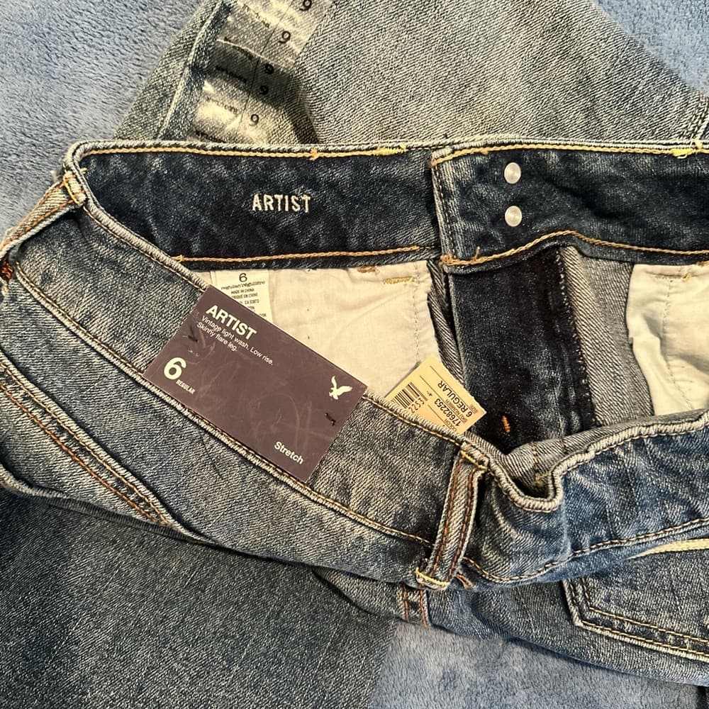 NWT Vintage American Eagle Skinny Flare Jeans - Thumbnail 7
