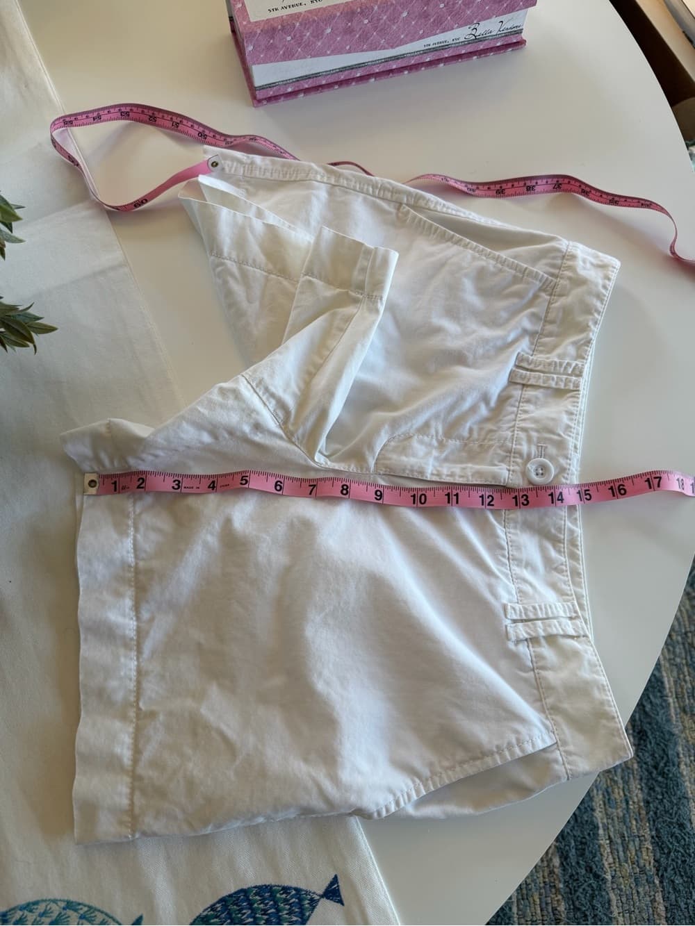 Classic White Women's Cotton Shorts - Thumbnail 4