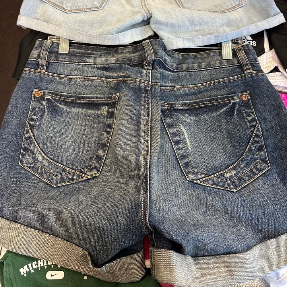 Ann Taylor Loft Women's Dark Blue Jean Shorts - Thumbnail 3
