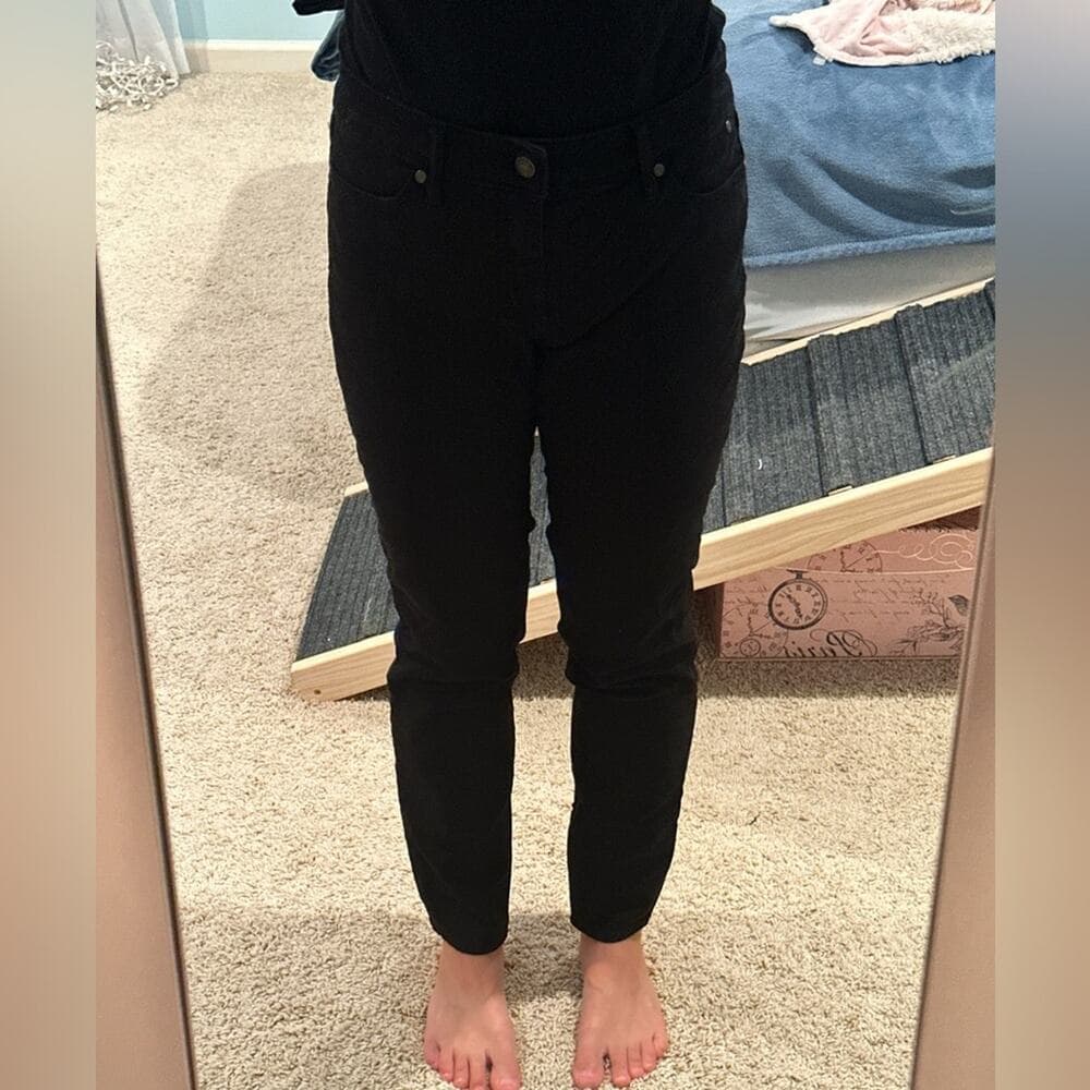 Talbots Black Denim Slim Ankle Jeans Size 4 - Thumbnail 4
