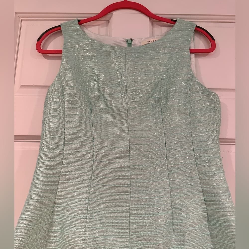 Tinsel Woven Cocktail Dress - Thumbnail 4
