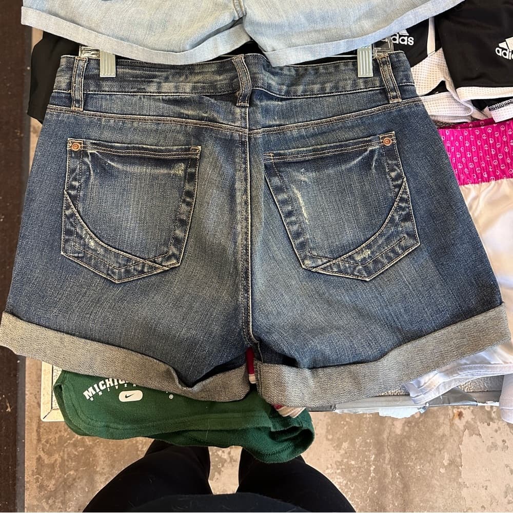 Ann Taylor Loft Women's Dark Blue Jean Shorts - Thumbnail 2